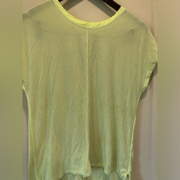 Yellow striped sheer lululemon tee - Picture 3 of 7